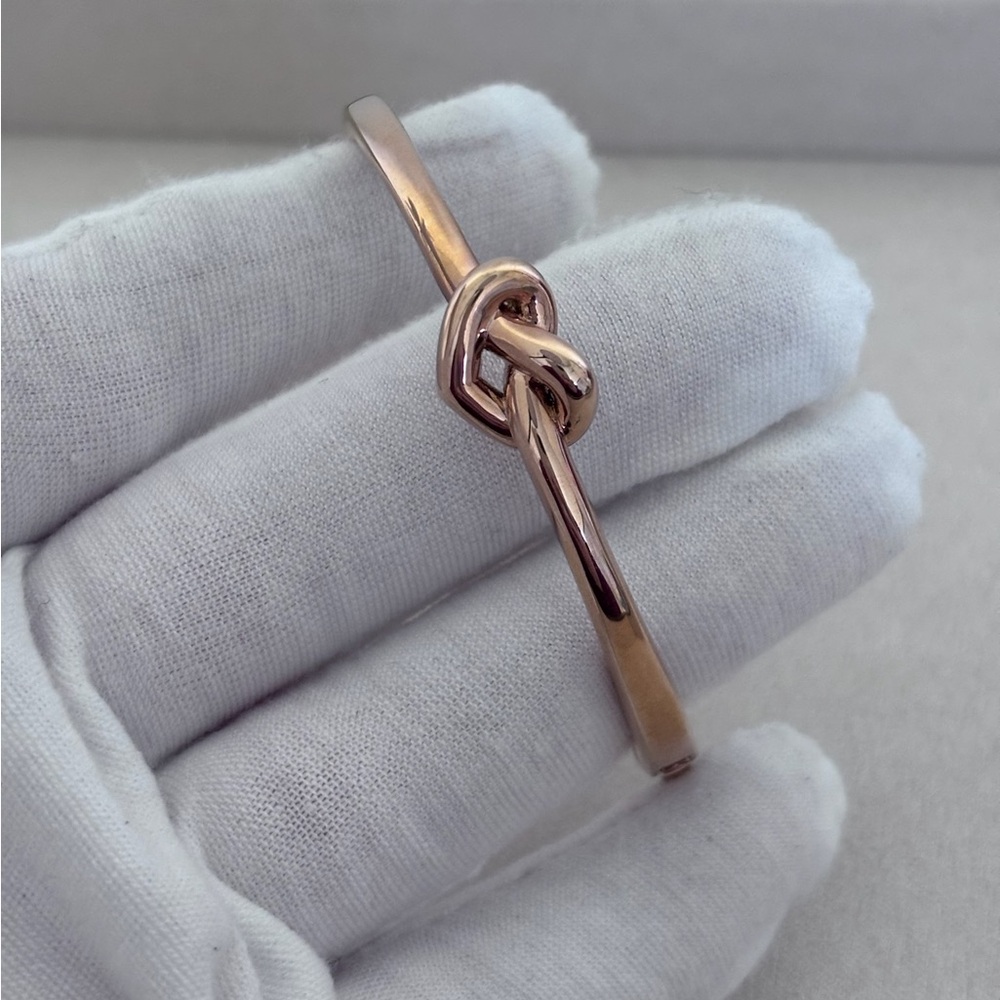 Kate Spade New York Rose-Gold Tone Love Me Knot Bangle Bracelet - Picture 3 of 6